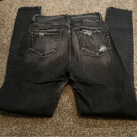 Buckle Black Distressed Jeans Women’s Size 24 Ankle Skinny Fit No.75 - Picture 2 of 6